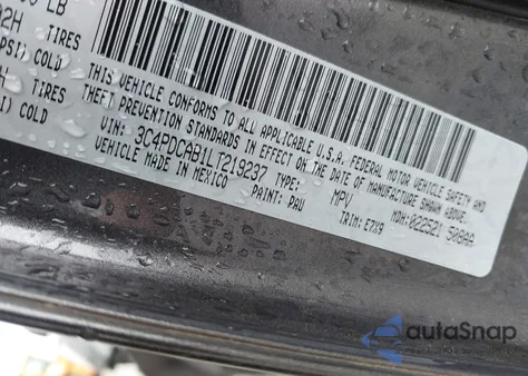 2020 Dodge Journey Se Value from USA, damaged, VIN 3C4PDCAB1LT219237